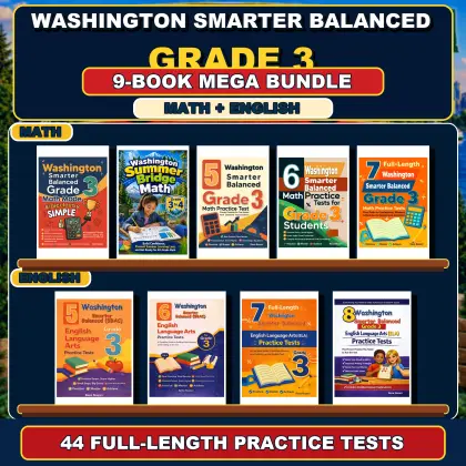 Washington Smarter Balanced Grade 3 Math & ELA Mega Bundle