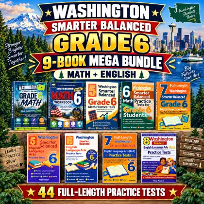 Washington Smarter Balanced Grade 6 Math & ELA Mega Bundle