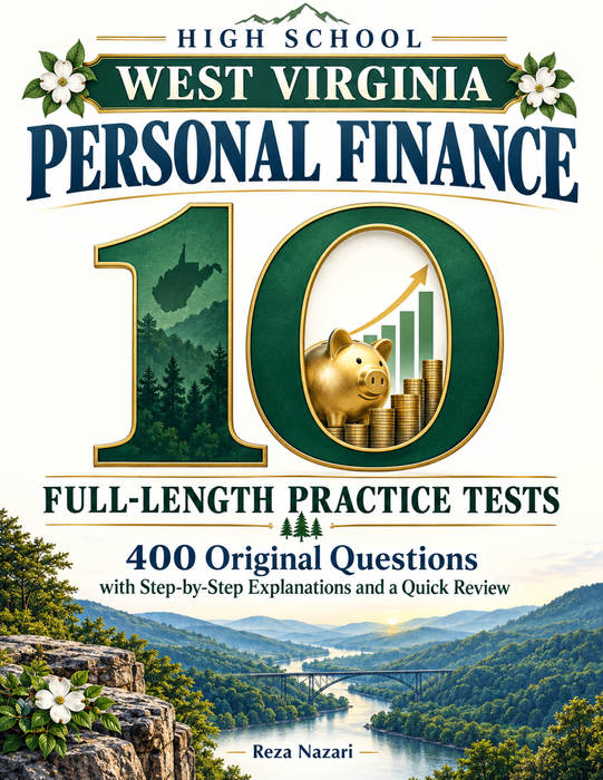 10 Full-Length West Virginia Personal Finance Practice Tests cover