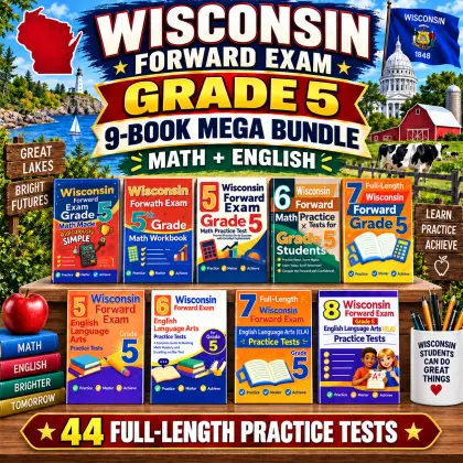 Wisconsin Forward Exam Grade 5 Math & ELA Mega Bundle