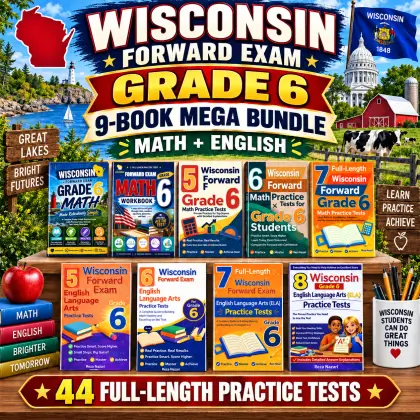 Wisconsin Forward Exam Grade 6 Math & ELA Mega Bundle