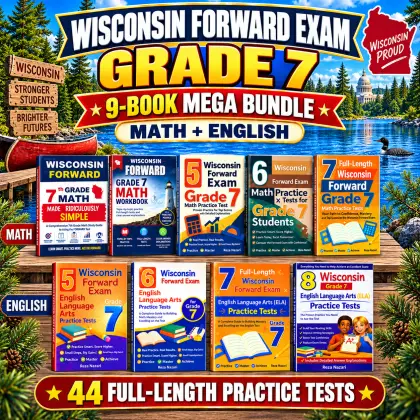 Wisconsin Forward Exam Grade 7 Math & ELA Mega Bundle