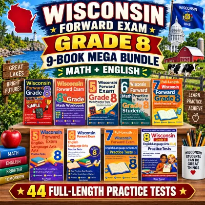 Wisconsin Forward Exam Grade 8 Math & ELA Mega Bundle