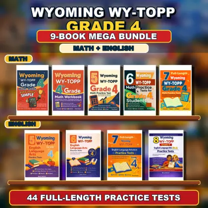 Wyoming WY TOPP Grade 4 Math & ELA Mega Bundle