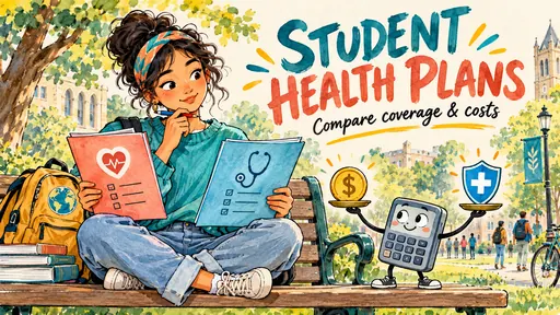 Handwritten comic illustration for Affordable Alternatives to Expensive School Health Plans (International Students)