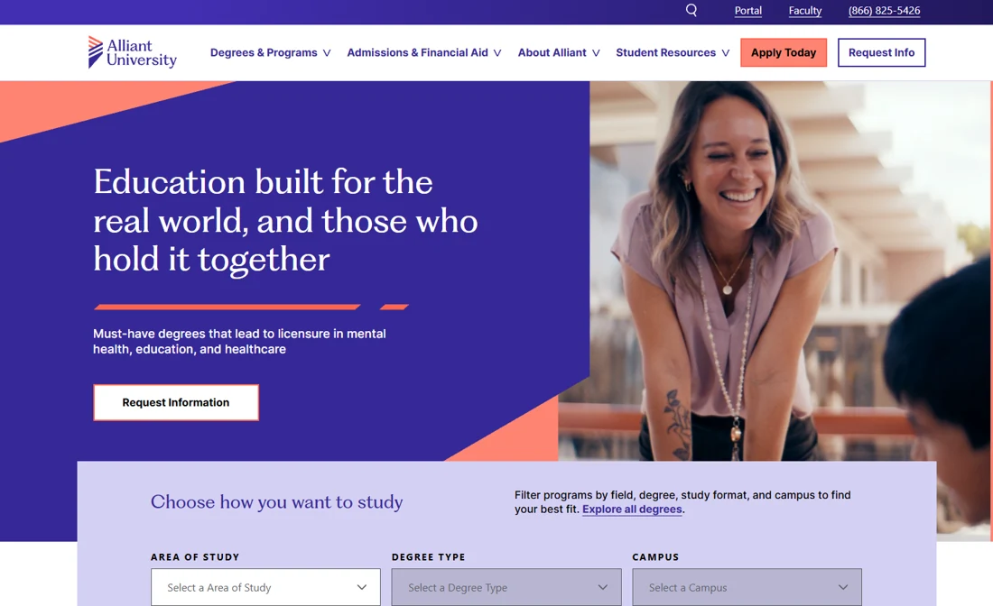 3. Alliant University - M.A. in Marital and Family Therapy