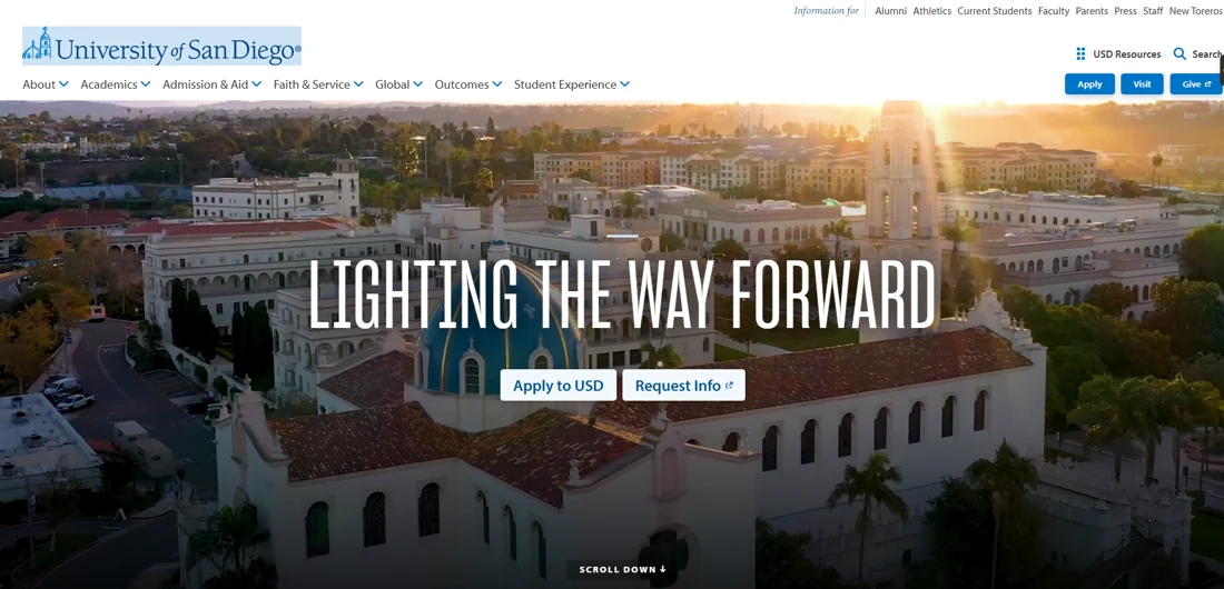7. University of San Diego - M.A. in Clinical Mental Health Counseling