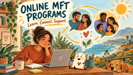 Handwritten comic illustration for Best Online MFT Programs in California