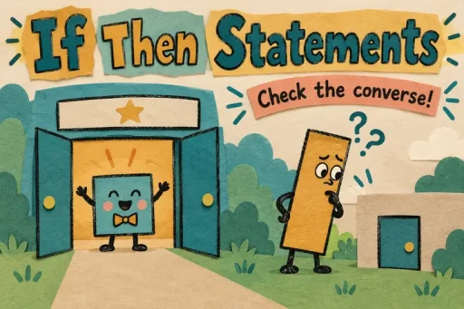 Paper collage comic of a square entering a rectangle club while a long rectangle puzzles over a square doorway