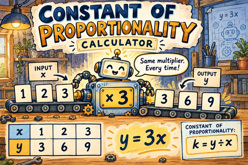 Constant of Proportionality Calculator (From a Table, Point or Equation)