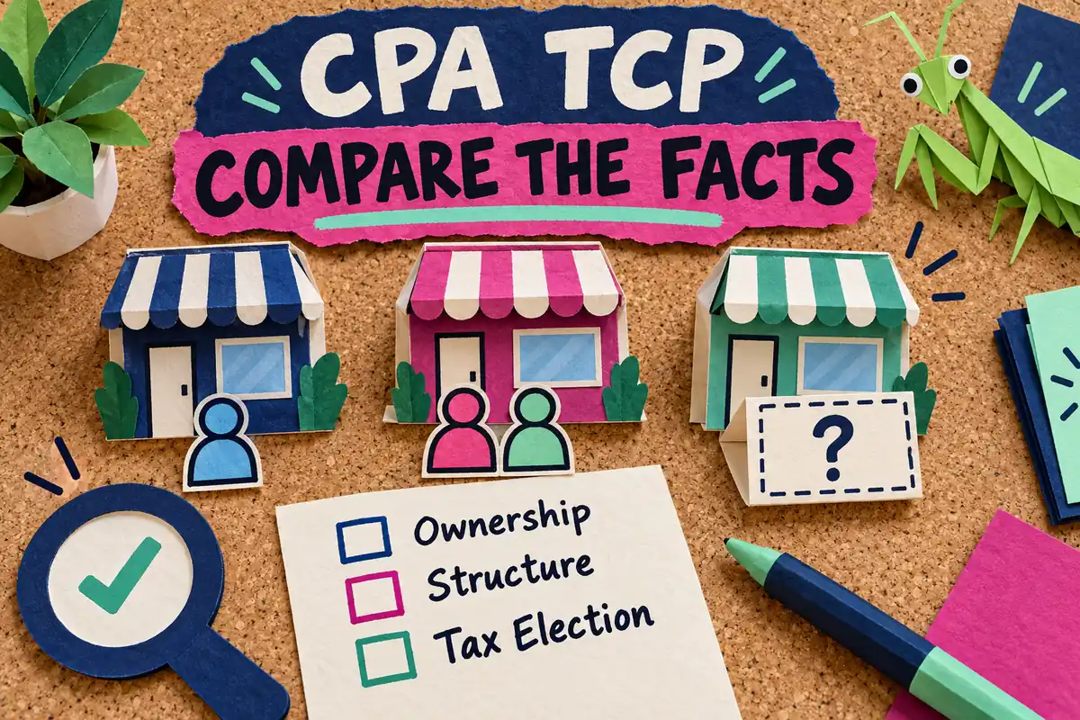 CPA TCP Entity Choice: Compare Assumptions Before Tax Outcomes (2027 Prep)