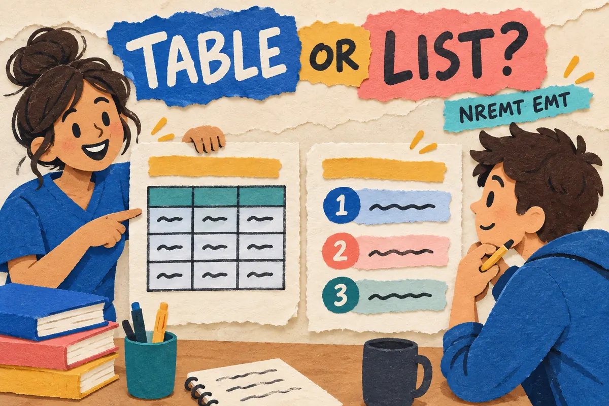NREMT EMT Options Table vs. Build List: How to Spot the Difference (2027 Prep)