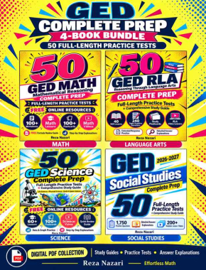 GED Complete Prep 4-Book Bundle