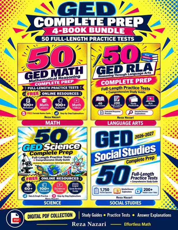 GED Complete Prep four-book digital bundle