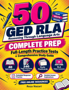GED Reasoning Through Language Arts (RLA) Complete Prep: 50 Practice Tests cover