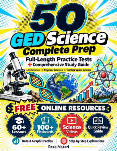 GED Science Complete Prep: 50 Full-Length GED Science Practice Tests + Comprehensive Study Guide cover