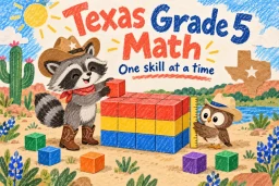 Fifth-Grade Math in Texas (STAAR): 49 Free Printable Worksheets, One Concept Per Page