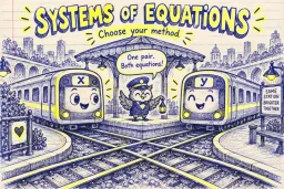 Systems of Equations Worksheets: Choose a Method